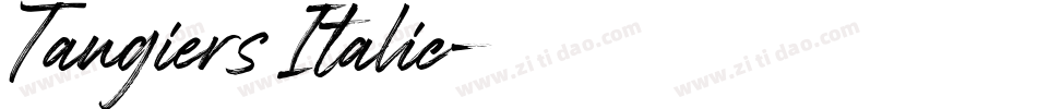 Tangiers Italic字体转换
